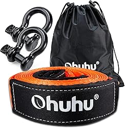 Ohuhu Heavy Duty Tow Straps Recovery Kit 3" x
