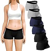 Sexy Basics Women's 6 Pack & 12 Pack Active Boy Short - Boxer Brief Cotton-Stretch Panties
