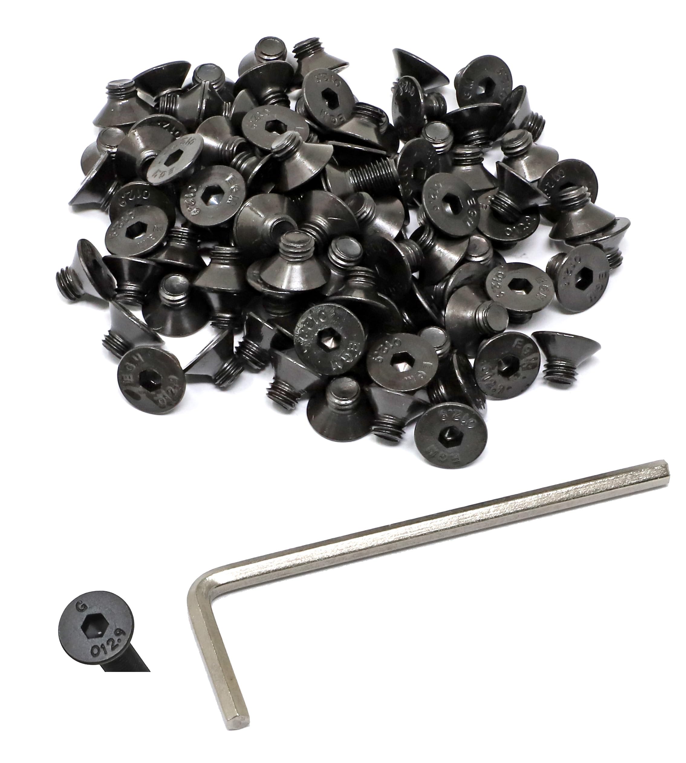 iexcell 100 Pcs M5 x 6mm Thread Pitch 0.8 mm Alloy