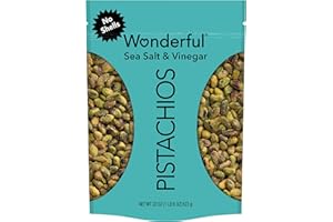 Wonderful Pistachios No Shells, Sea Salt & Vinegar Nuts, 22 Ounce Resealable Bag, Protein Snacks, Gluten Free, Healthy Snack
