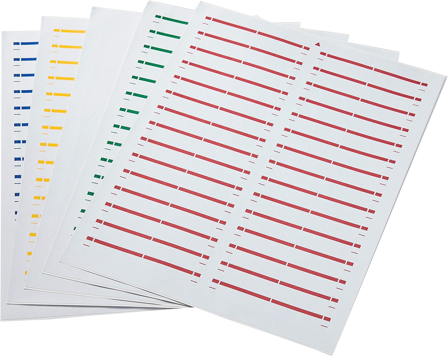 Basics File Folder Labels in Assorted Colors for Laser and Inkjet Printers, 0.67 x 3.43 Inches, 750-Pack : Office Products