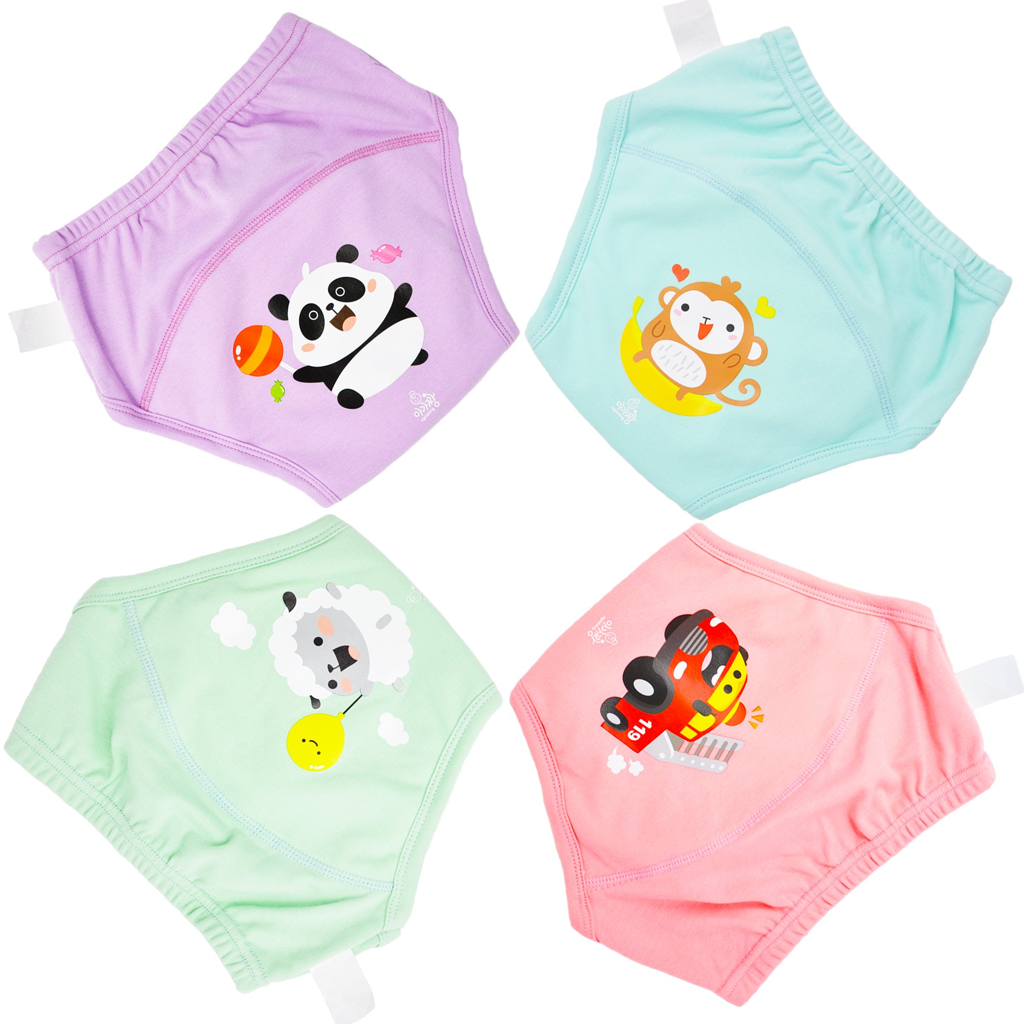 Toddler Girls Potty Training Pants Cotton Interlining