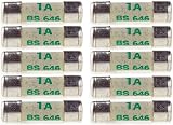 Nartel 1 Amp Shaver Fuse BS646 20x5mm Mini Fuse 10 Pack view 1