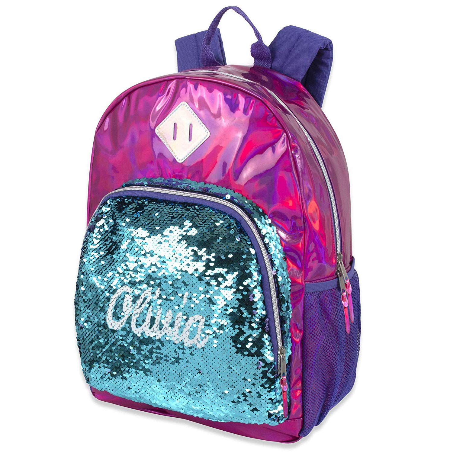 personalised sequin backpack