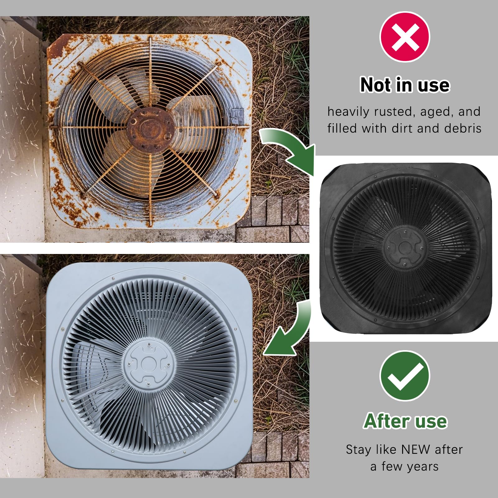 36x36 Central Air conditioner Covers for Outside, Larger Mesh AC Unit Covers Outdoor - Top Universal Defender