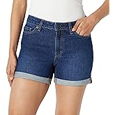 Amazon Essentials Women's Medium Stretch Slim-Fit Mid-Rise 4“ Jean Short