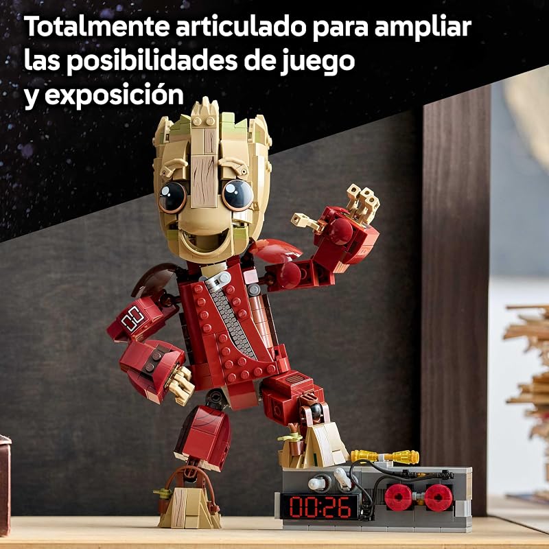 | Marvel Groot con Traje de Saqueador - Juguete de Superhéroes para Coleccionar - Decoración del Dormitorio - Regalo de Cumpleaños para Niños de 10+ Años y Fans de Guardianes de la Galaxia 76341