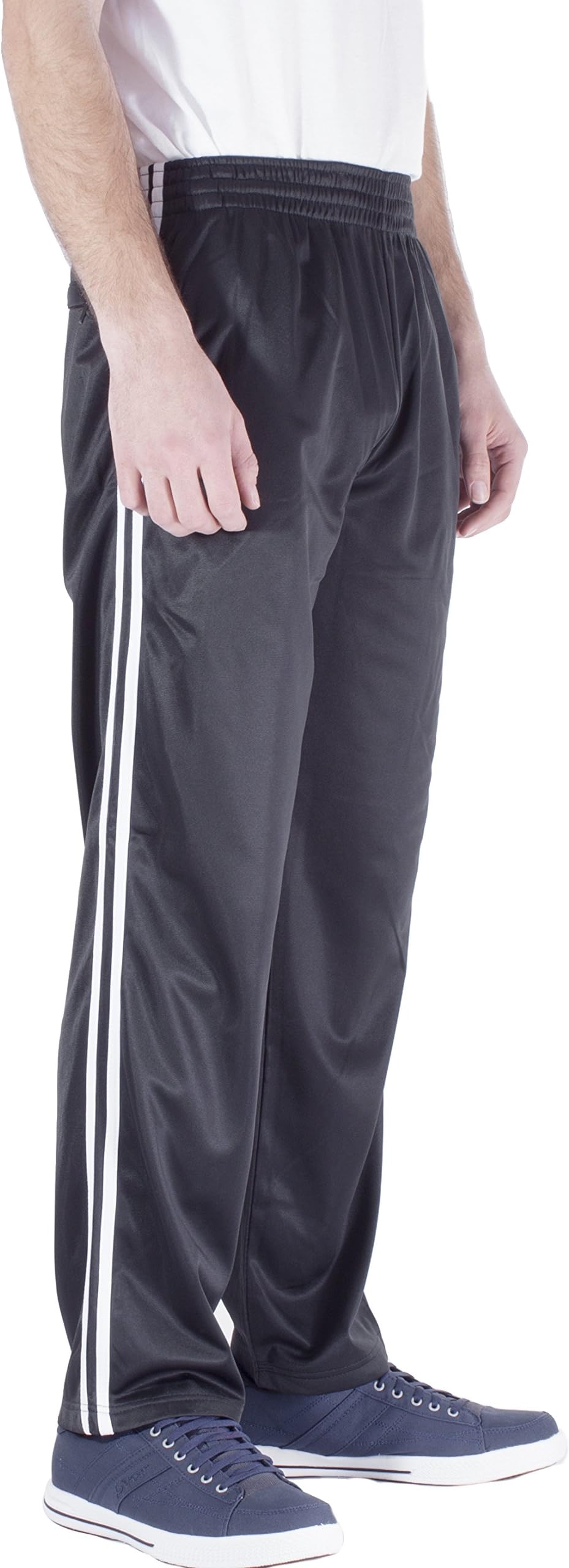 Vertiacl Sport Men's Loose-Fit Open Bottom Warm-Up Running Track Pants
