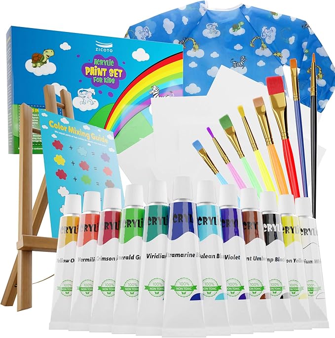 Kids Paint Set 33Piece Acrylic Painting