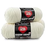RED HEART Super Saver 3-Pack yarn, SOFT WHITE 3 Pack