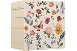 WD&CD Floral Paper Napkins 80 Pcs, (12 x 12 inch) Luncheon Dinner Napkins Party Napkin for Table Decor