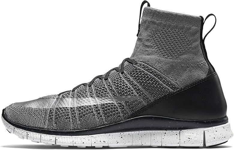 Nike Free Flyknit Mercurial Mens Hi Top Running Trainers 805554 Sneakers Shoes Uk 6 Us 7 Eu 40 Dark Grey Silver Black Summit 004 Amazon Co Uk Shoes Bags