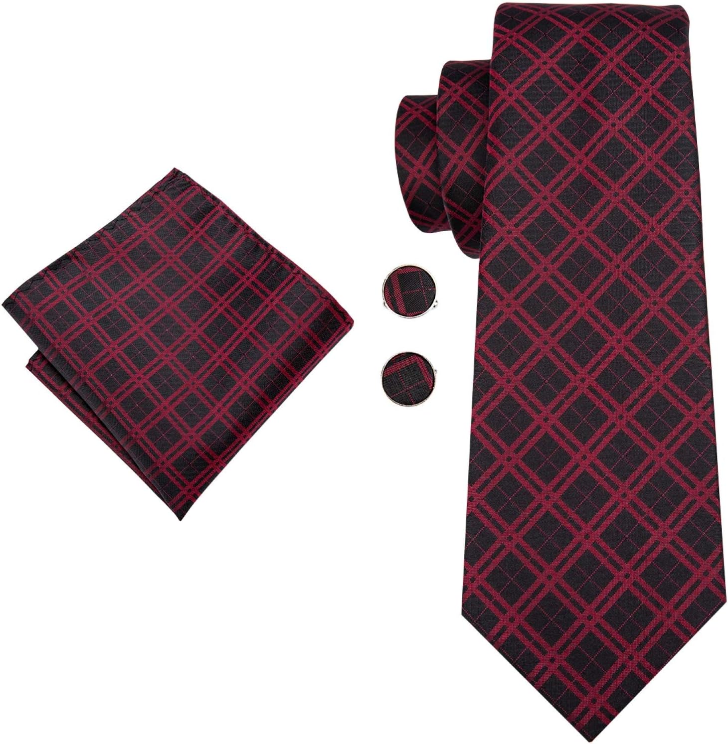 Corbatas Para Hombre Corbata Formal A Cuadros 8,5 Cm Clip De