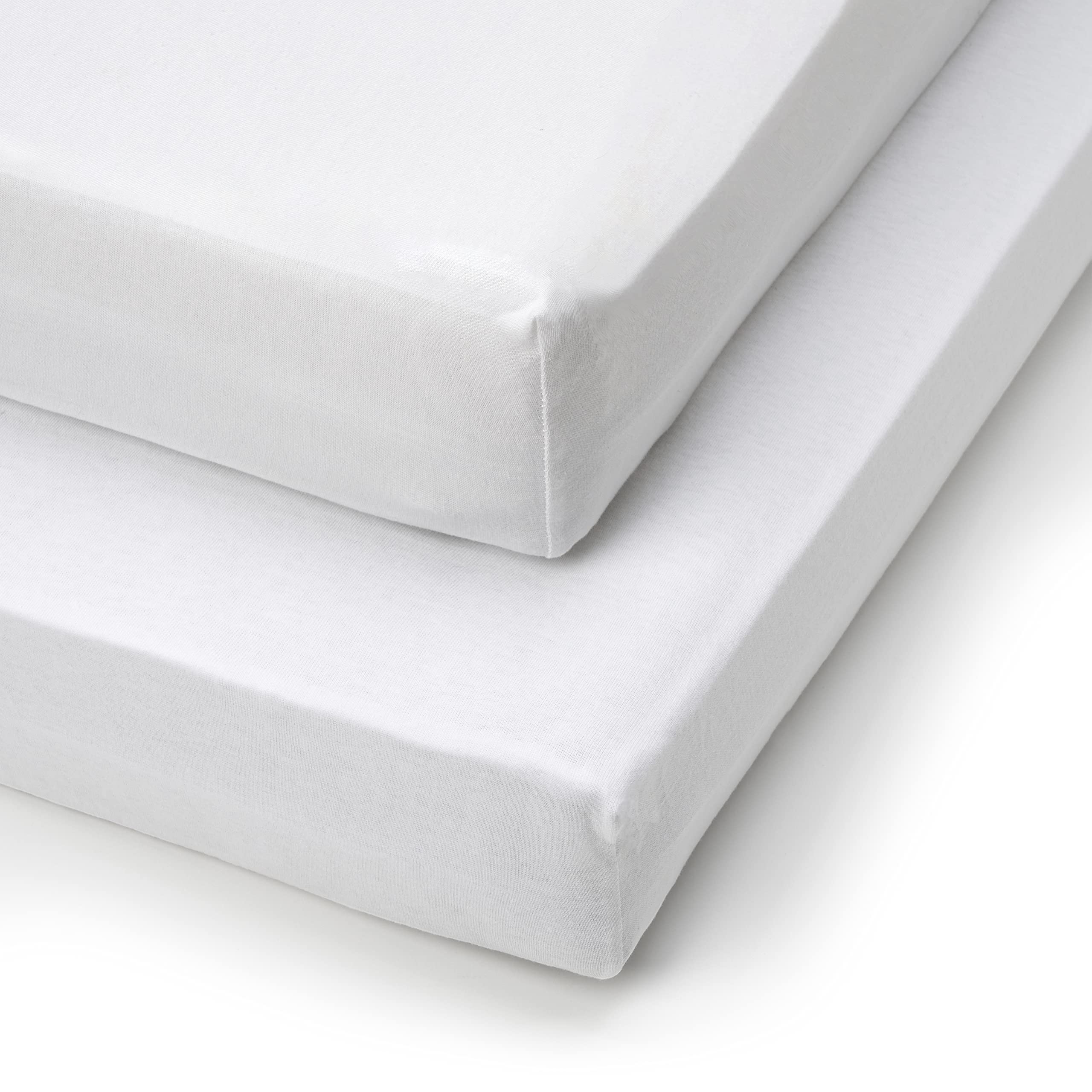 Tutti Bambini Basics Fitted Sheets – 2 Pack | 100% Cotton | Suitable for 60 x 120cm Cot | Essentials Range