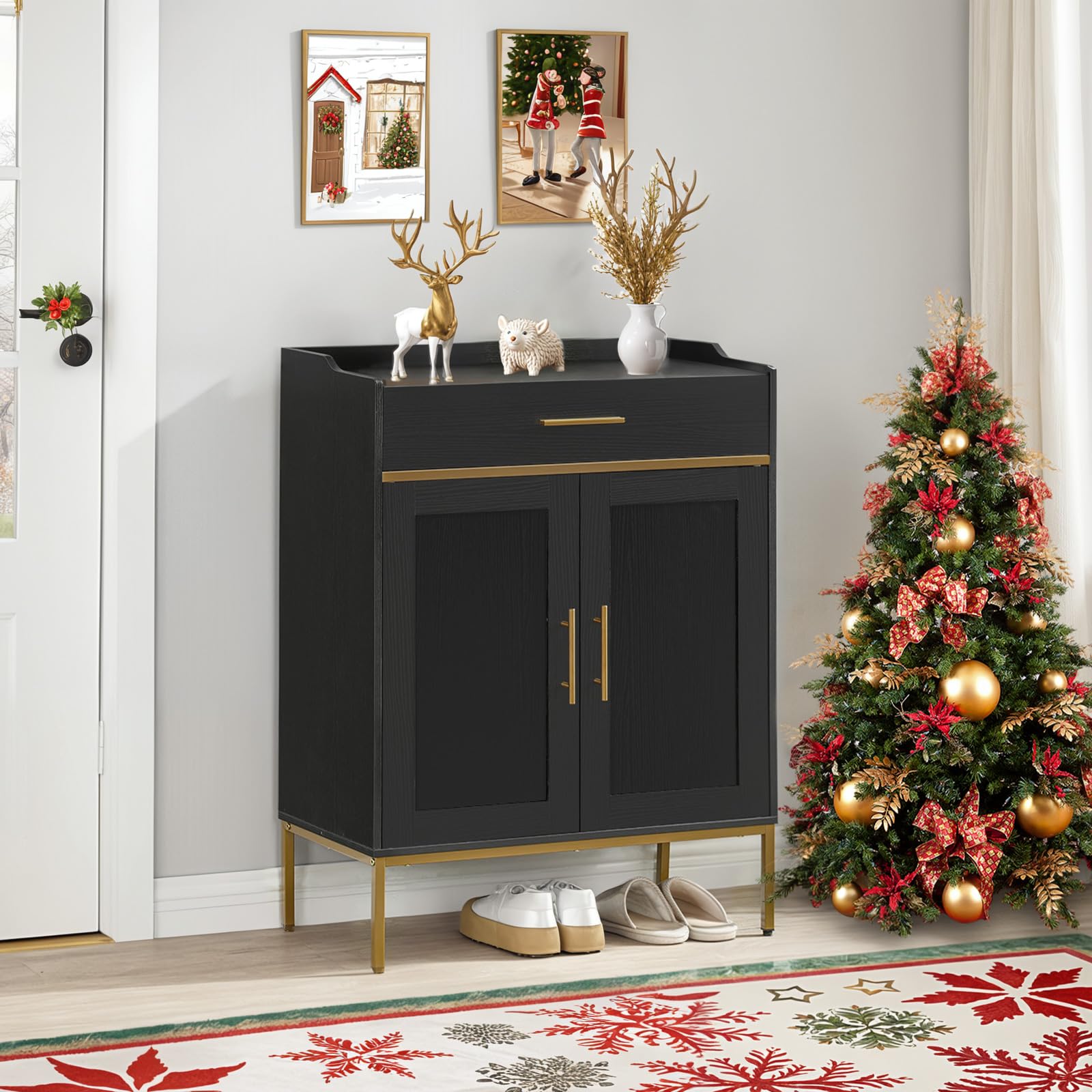 HOOBRO Shoe Storage Cabinet, Narrow Shoe Cabinet, Shoe Cabinet Storage ...