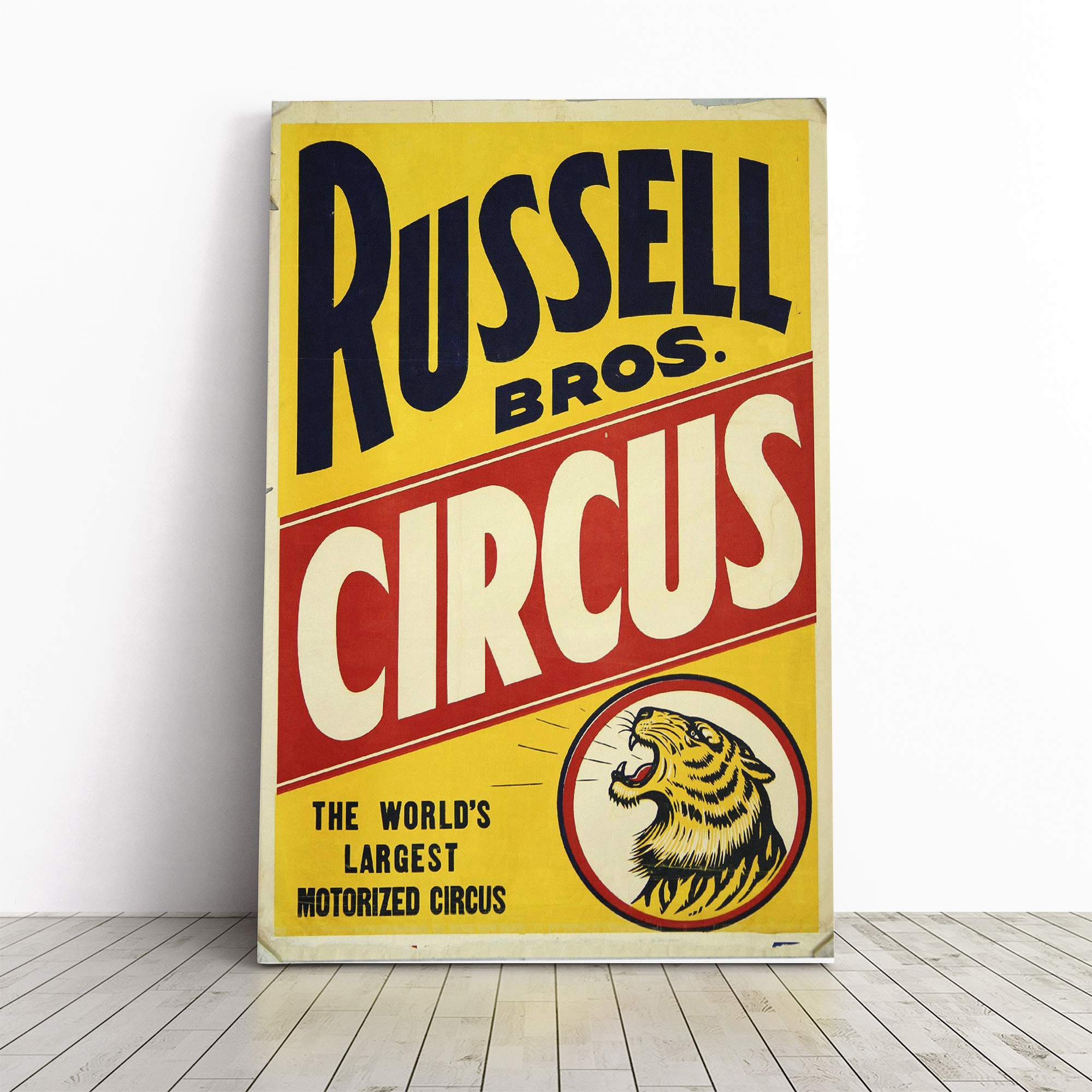 Circus Poster (23) Canvas Print | Gallery Wrapped 30mm Frame Wall Art | 20x14 inches | Ready to Hang | Retro Picture | Living Room Bedroom Lounge Office