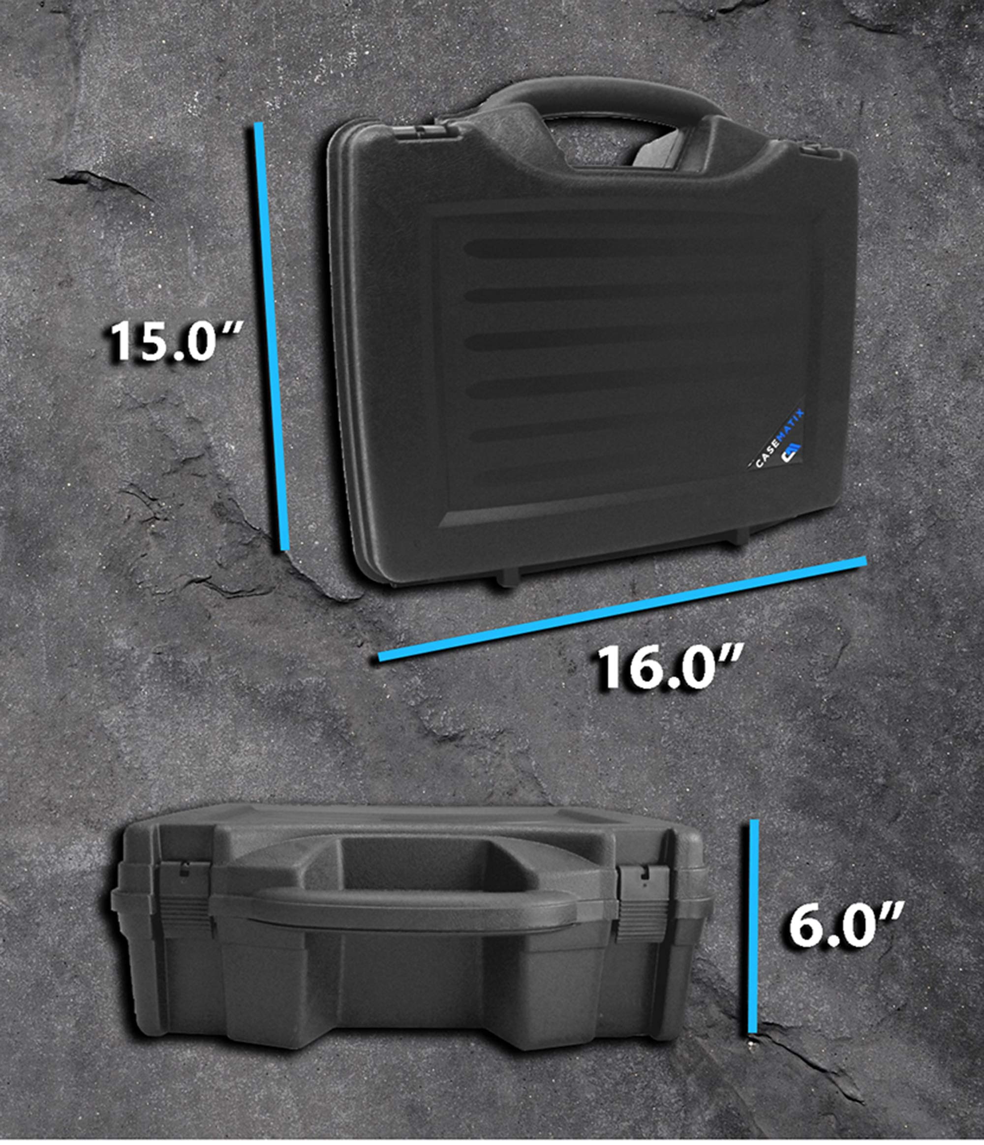 CASEMATIX Hard Shell Miniature Carrying Case - 80 Slot Figurine Miniature Storage Case with Customizable Foam Layer for Large Miniatures Compatible with Warhammer 40k, DnD & More!