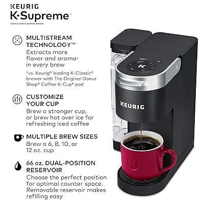 Buy Keurig K Supreme Coffee Maker Single Serve K Cup Pod Coffee Brewer With Multistream Technology 66 Oz Dual Position Reservoir And Customizable Settings Black Online In Indonesia B0892tw82k