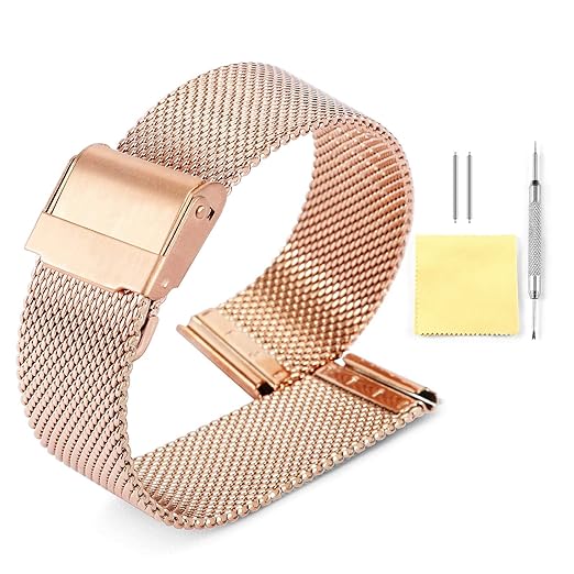 Cinturino Orologio In Metallo Universale, Acciaio Inox, Donne/Ragazze, Larghezze 14-22mm, Colori Diversi - Foto 2