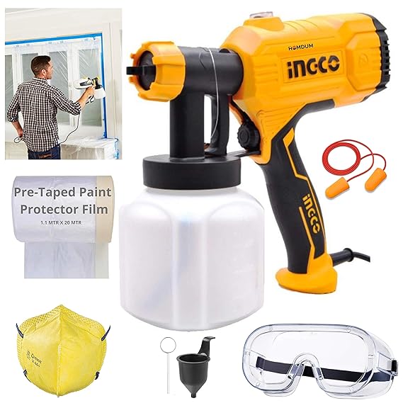 Homdum Electric HVLP Paint Spray Gun 450W Ingco Portable Spraying