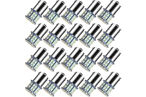 ACOHUIKE 1156 1141 1003 7506 BA15S LED Bulbs Super Bright 3014 50-SMD LED Replacement for 12 Volt RV Camper Trailer Boat Trunk Interior Lights (White, 20)