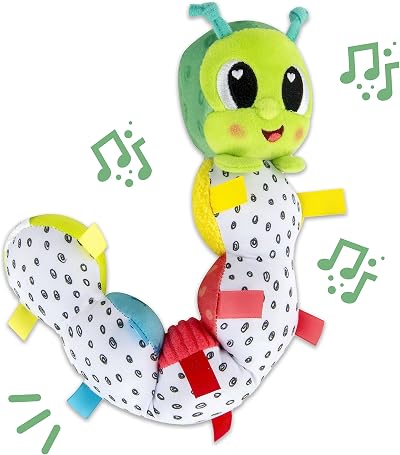 LAMAZE Fidget Caterpillar Newborn Toy Bendable Body Chime Sensory 0-6 Months