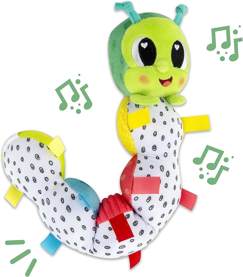 LAMAZE Fidget Caterpillar Newborn Toy Bendable Body Chime Sensory 0-6 Months