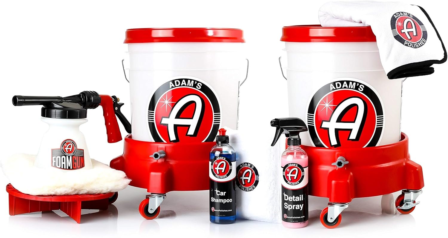 Adam's Two Bucket & Bucket Caddy Wash Kit Easily Maneuver Your