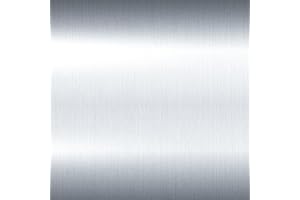 ZYJT Silver Wood Veneer, Brushed Aluminum Laminate 24" x 48" Non Glued Flexible Durable PVC Wood Veneer Sheets Panels for DIY Table Cabinet Furniture Decorative