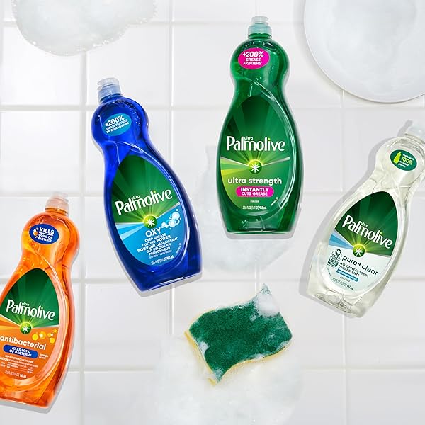 PALMOLIVE ULTRA DISHWASHING LIQUID DISH SOAP, PURE + CLEAR FRAGRANCE FREE – 32.5 FLUID OUNCE (PACKAGING MAY VARY)