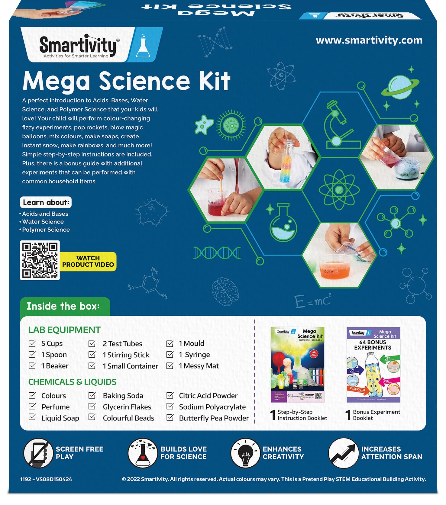 Smartivity Legendary Mega 150 Science Experiment Kit for Kids, Smart Birthday Gifts, Educational Science Experiments for Boys & Girls, STEM Toys for Learning & Fun for Age 6, 7, 8, 9, 10, 11, 12,14