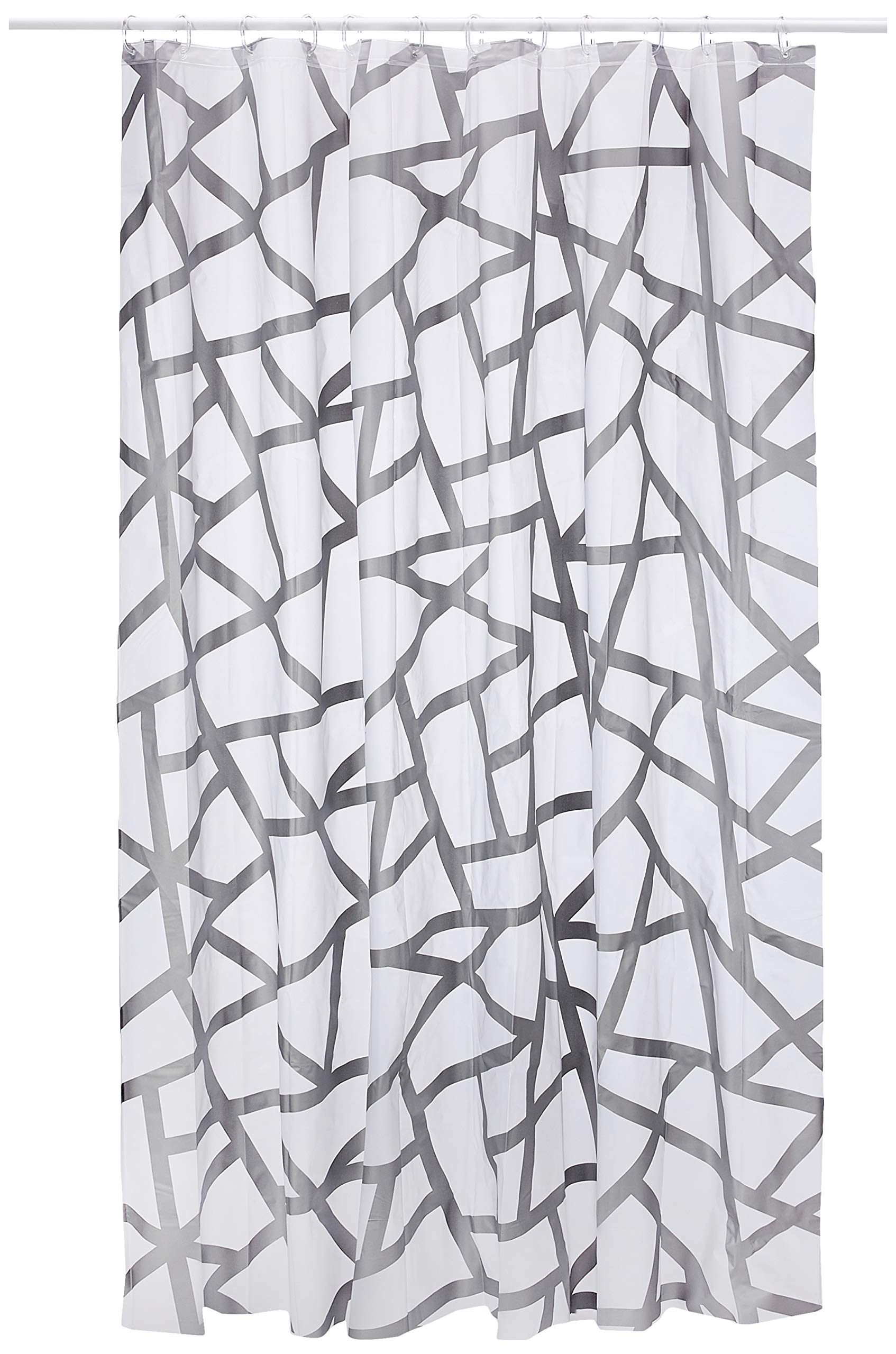 Spirella Lifestyle Plastic Curtain – Bizarre Silver 180 x 200 1113119, White, Standard