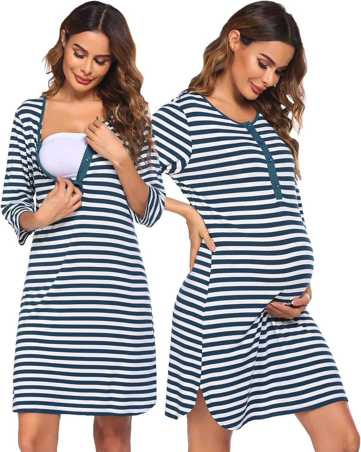 Ekouaer Women Delivery/Labor/Nursing Nightgown Hospital Maternity Gown/Birthing Sleepwear/Nightshirt Breastfeeding S-XXL at  Women’s Clothing store