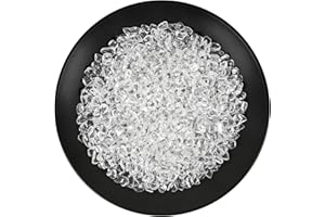 ORIENTREA 1.1lb Natural Crushed Clear Quartz Crystal Tumbled Chips-Healing Crystals Chips Bulk, Crushed Crystal Gemstones for Crafts, Beautiful Package for Gift (Clear Quartz)