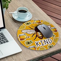 Cute Bee Small Mouse Pad with Stitched Edge