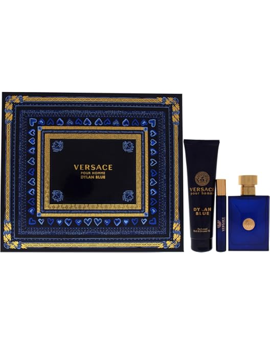 Amazon.com : Versace Dylan Blue For Men 3 Piece Gift Set (Eau De