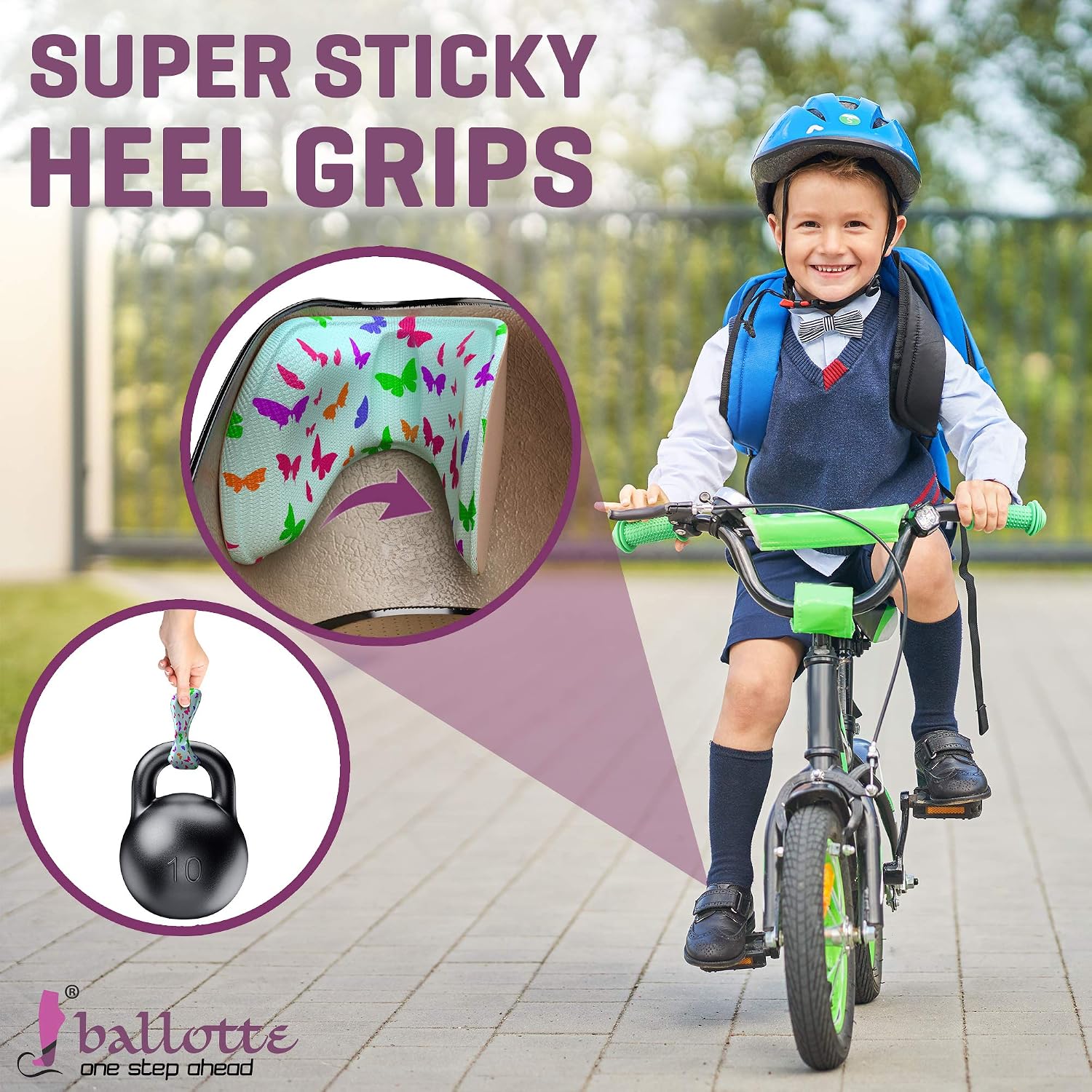 Double Gel Butterfly Heel Grips, Invisible Extra Sticky Shoe Protectors - Image 5