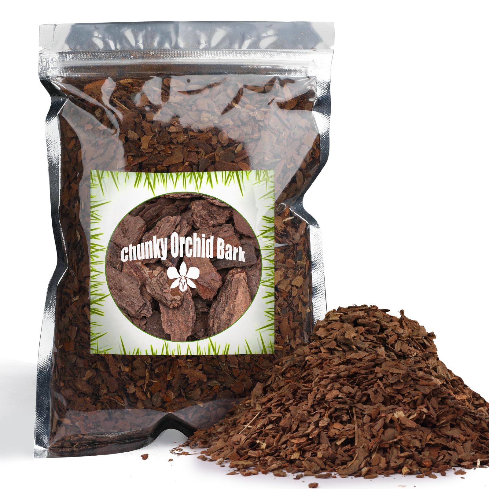 Orchid Bark for Plants, Organic Pine Bark for Proper Root Development for Phalaenopsis, Cattleyas, Dendrobiums, Oncidiums, Paphiopedilums and More (10L, Small(4-8mm))