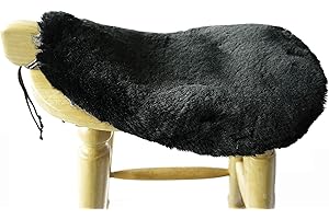 Golden Mall Western Merino Sheepskin Saddle Seat Saver Wool Saddle Cover Fleece Horse Pad