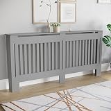 Vida Designs Chelsea Radiator Cover Olive Grey Extra Large H82 W172 D19cm view 3