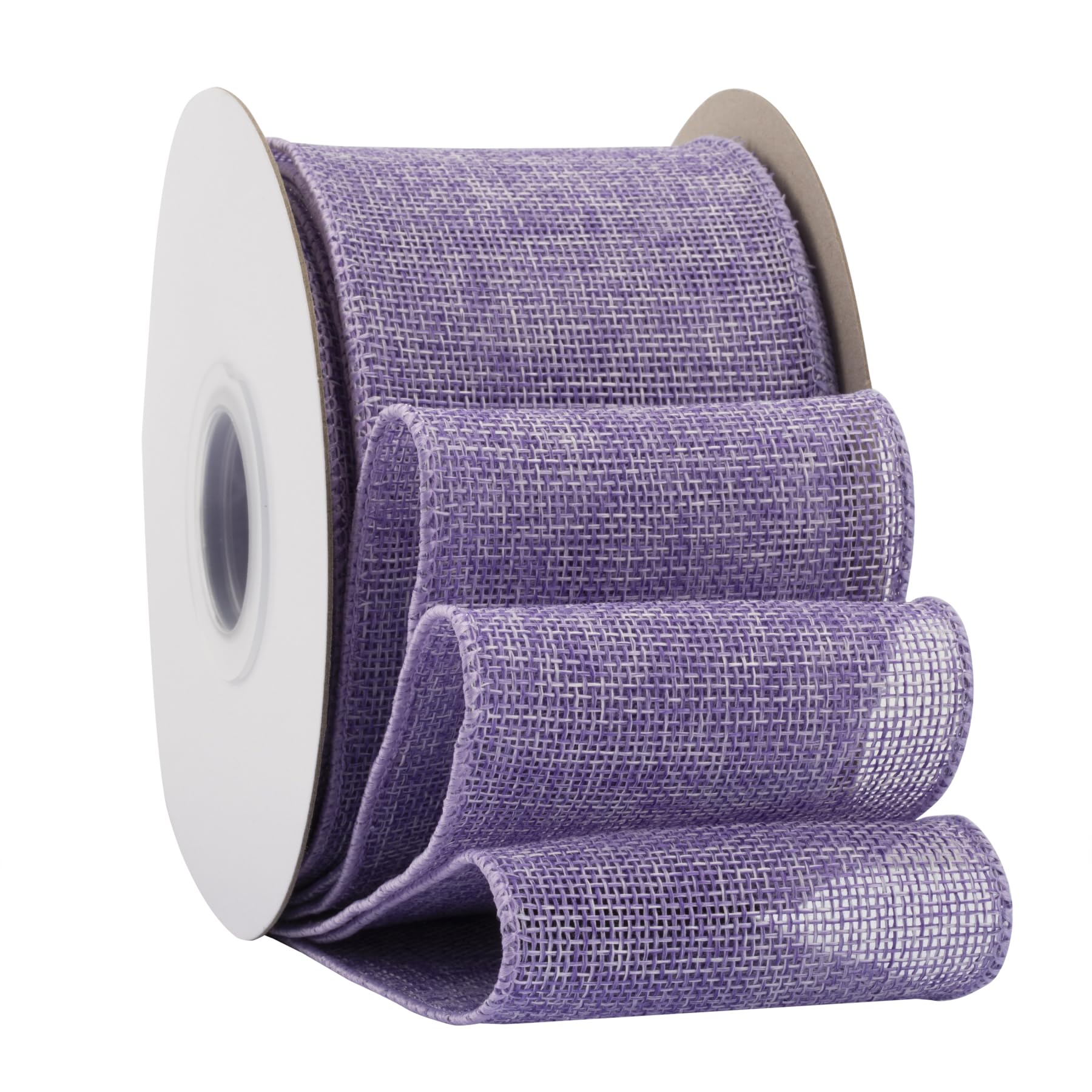 Ribbonitlux Lt. Purple Burlap Wired Ribbon, 75mm x 18 Meters, Wired Edge Burlap Ribbon for Gift Wrapping, Big Bow, Wreath, and Christmas Tree Decoration