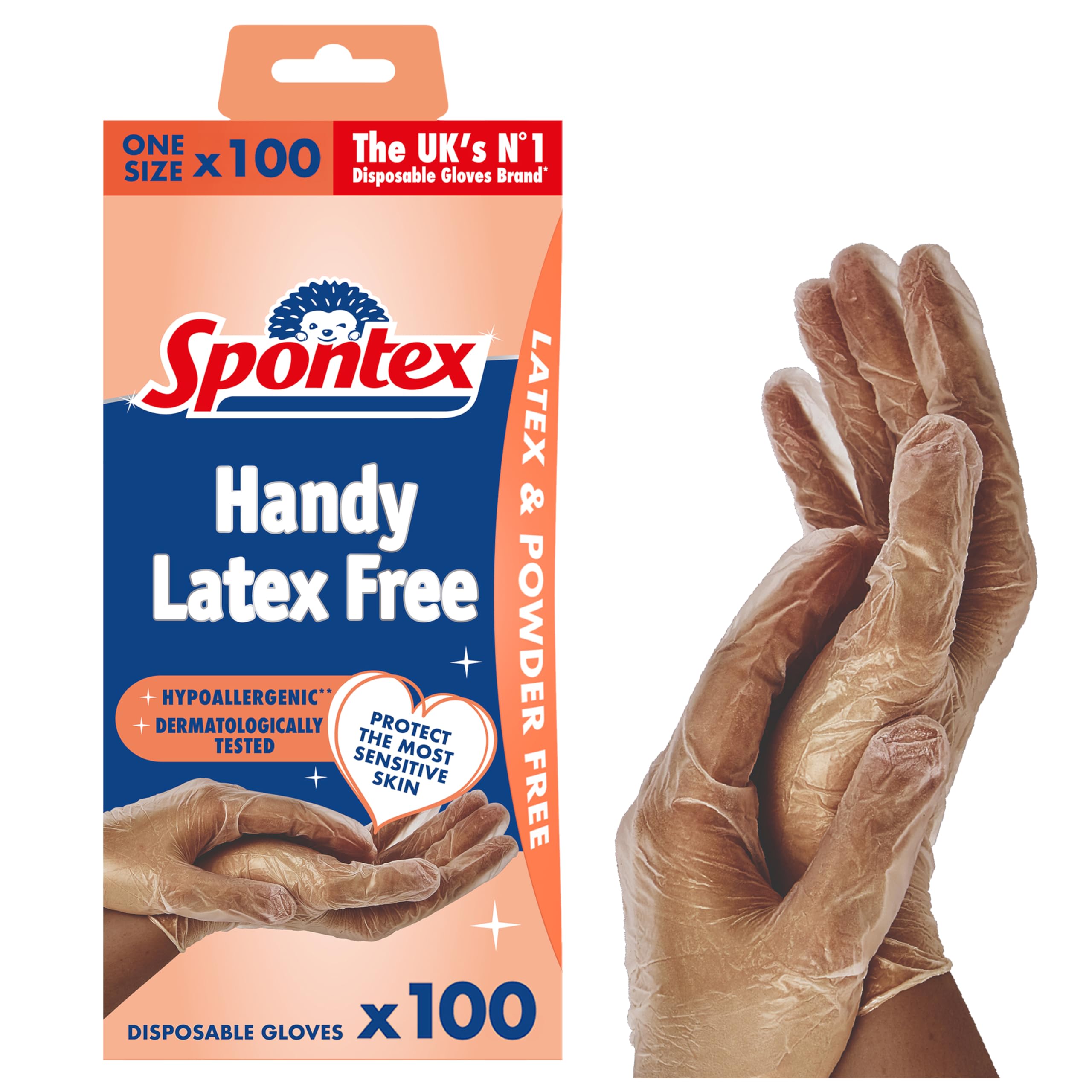 Spontex Protect 100 Disposable Gloves, Large