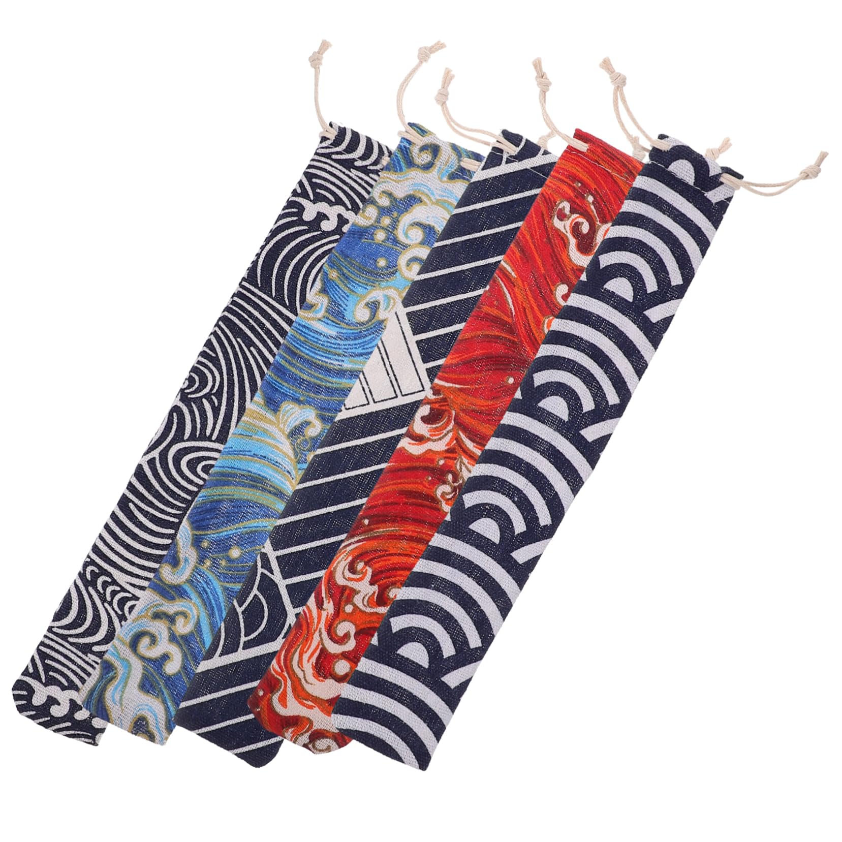 LIFKOME Portable Drawstring Pouch 10 Inch Tableware Storage Bag for Reusable Chopstick and Straw Holder Lightweight Pencil Carry Pouch