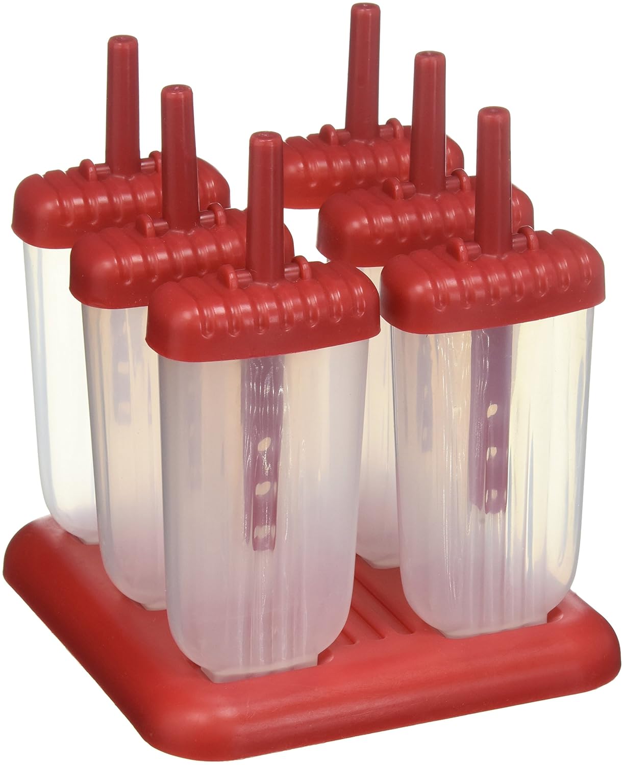 6-Piece Popsicle Molds Set, Red