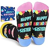HAPPYPOP Birthday Socks for Women - Gifts for Sister Cousin Niece Aunt Grandma Mom