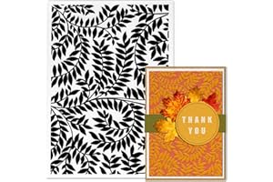 Estivaux 3D Textured Leaves Embossing Folders for Card Making, Leaf Lace Plastic Embossing Folders Plants Leaves Embossing Folder Craft Card Template for DIY Scrapbooking
