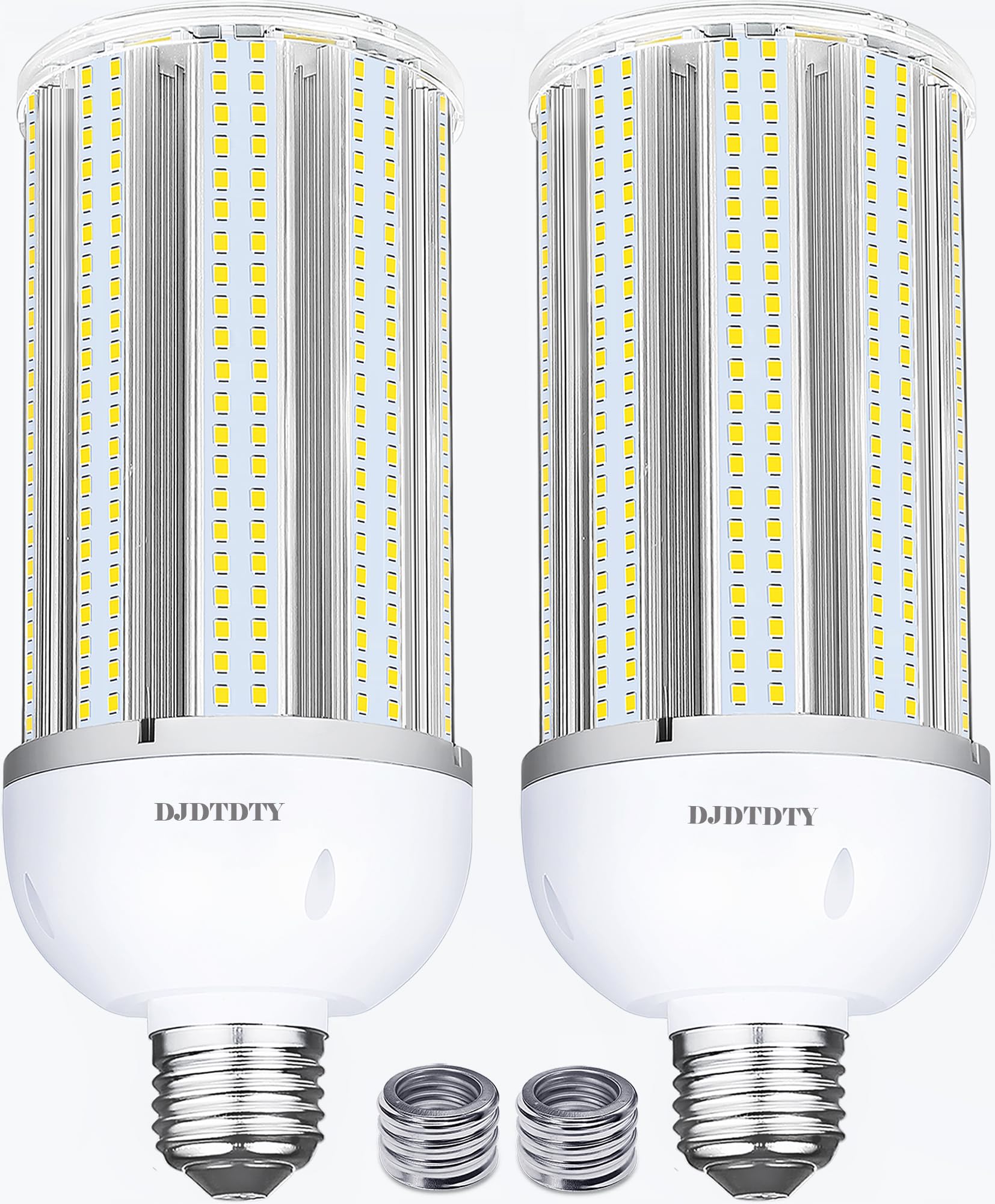 Photo 1 of DJDTDTY 2 Pack 150W LED Corn Light Bulb, Super Bright 150Watt Corn Bulbs, E26 Base with E39 Adapter,5000K,18000LM LED Light Bulb for Garage Warehouse Workshop Barn (150W)