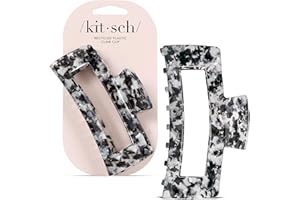 Kitsch Recycled Plastic Large Claw Clip, Big Open Shape Hair Clips for Women, Large Hair Claw Clips & Jaw Clips, Big Claw Cli