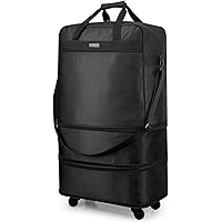 Hanke Expandable Foldable Suitcase Luggage Rolling Travel Bag Duffel Bag for Men Women Lightweight Suitcase Large…