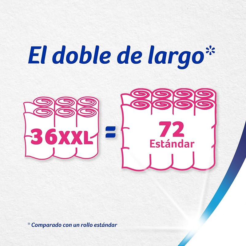 Ultra doux XXL x60 - équivalent à 120 rouleaux - 2 couches - 100% sans parfum - Blanc - Paquet de 60 rouleaux extra larges (5 x 12)